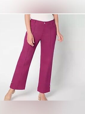 New Denim & Co. Regular Color Classic Stretch Full Length Trouser Jean / size 20